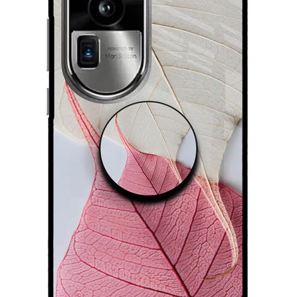 White Pink Leaf Oppo Reno10 Pro+ 5G Pop Case by Casekaro