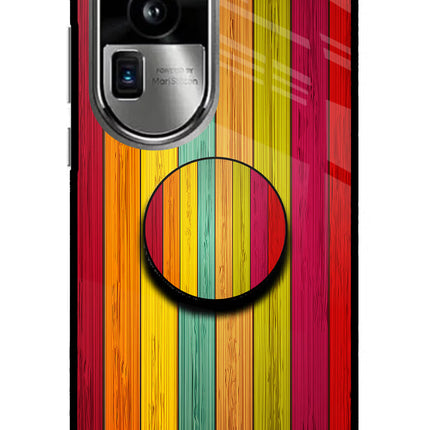 Multicolor Wooden Oppo Reno10 Pro+ 5G Pop Case by Casekaro