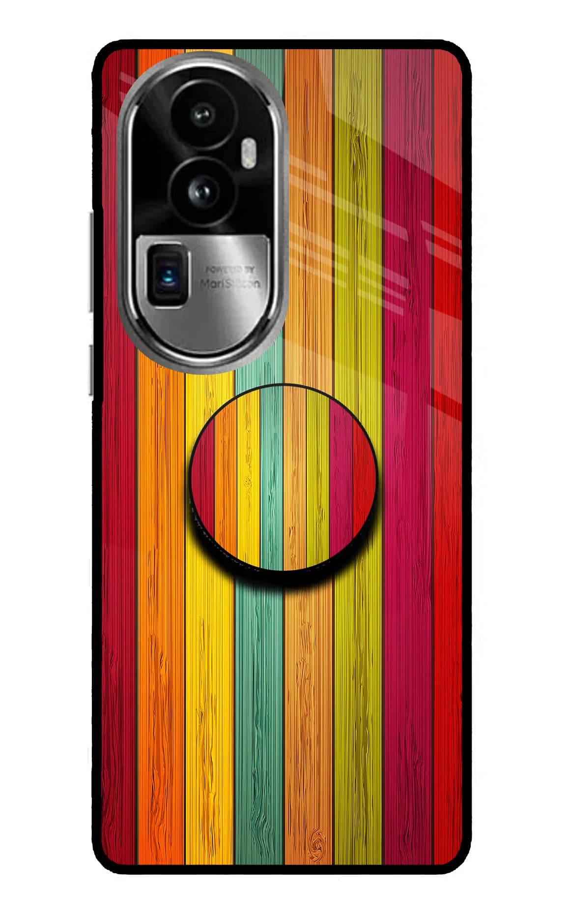 Multicolor Wooden Oppo Reno10 Pro+ 5G Pop Case by Casekaro