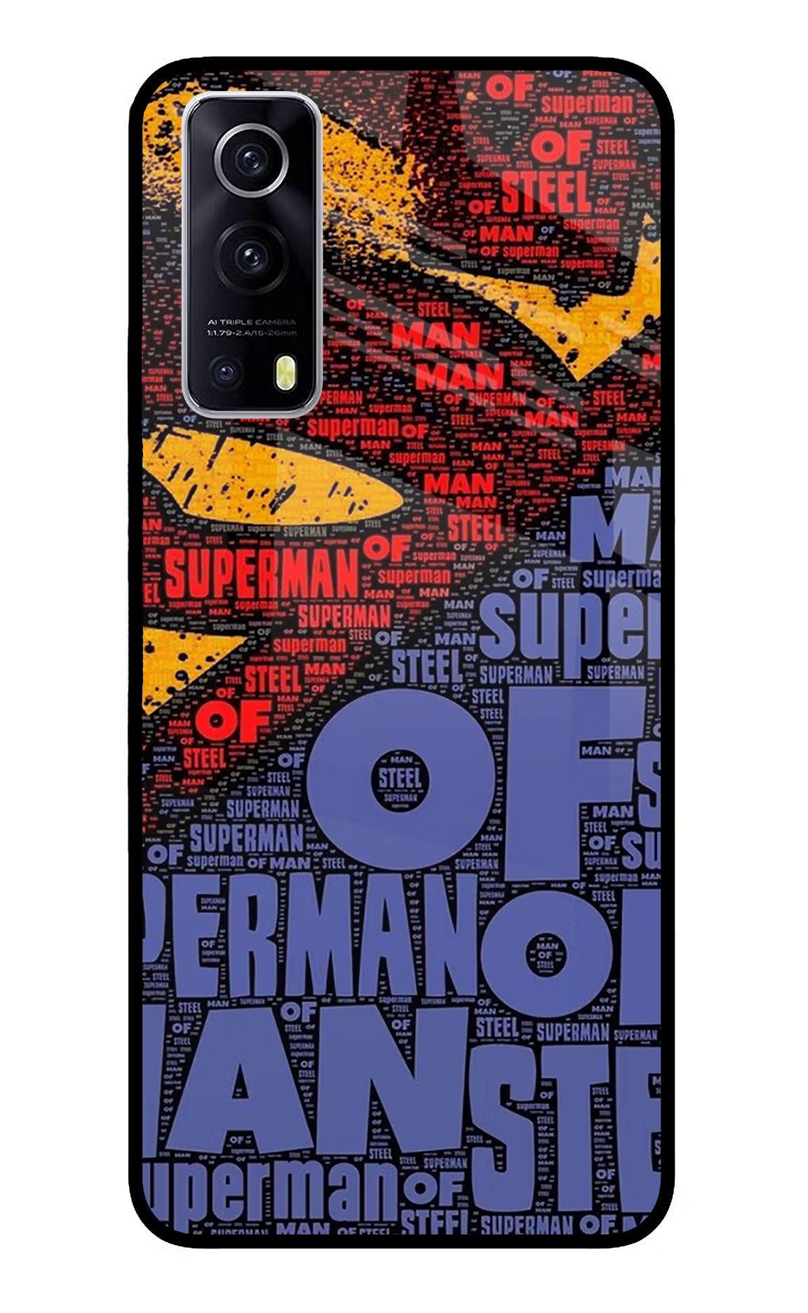 Superman iQOO Z3 5G Glass Case Back Cover by Casekaro
