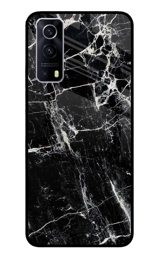 Black Marble Texture iQOO Z3 5G Glass Case