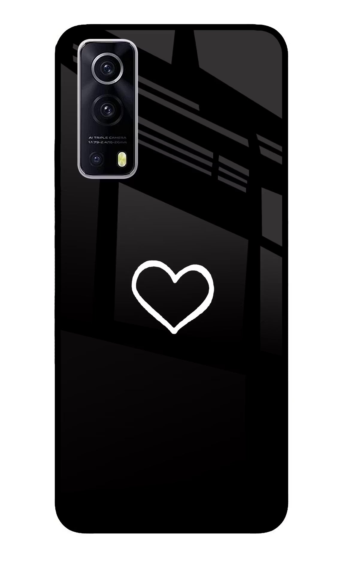 Heart iQOO Z3 5G Glass Case