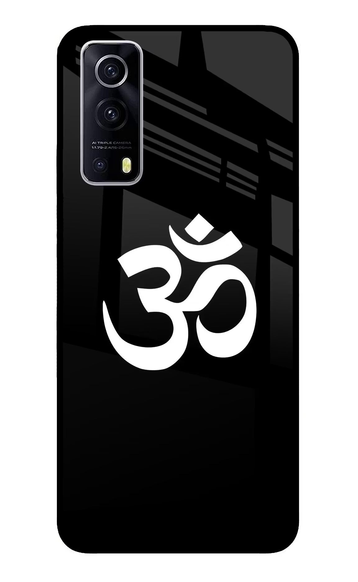 Om iQOO Z3 5G Glass Case Back Cover by Casekaro