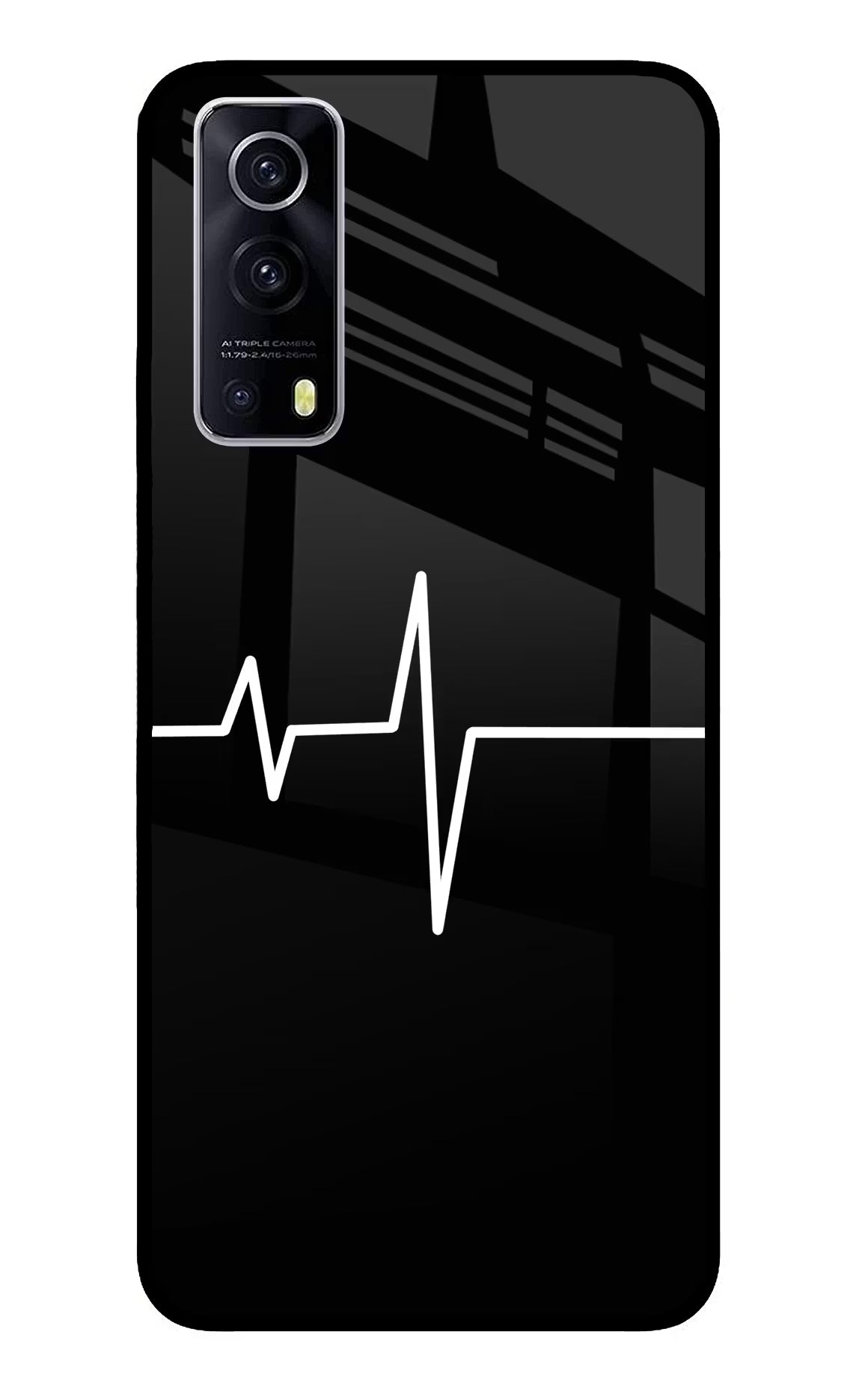 Heart Beats iQOO Z3 5G Glass Case Back Cover by Casekaro