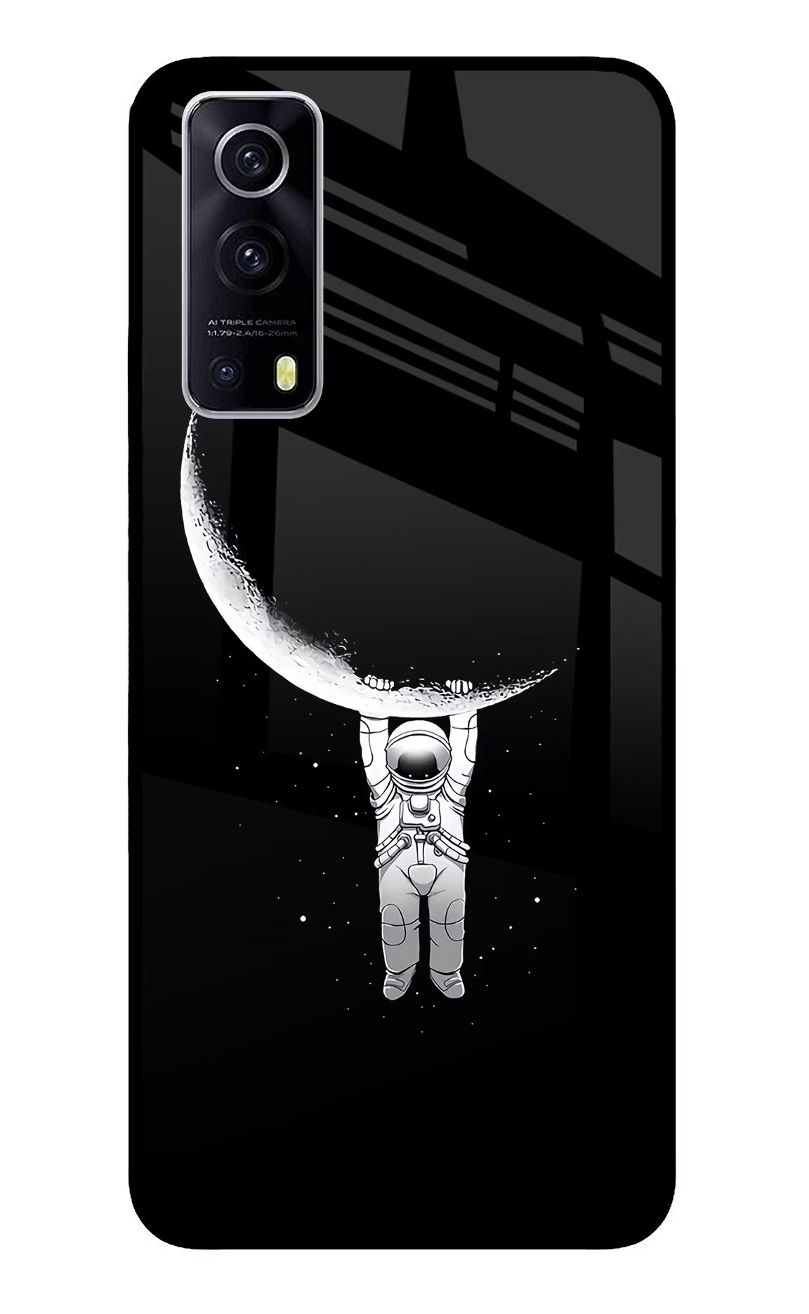 Moon Space iQOO Z3 5G Glass Case Back Cover by Casekaro