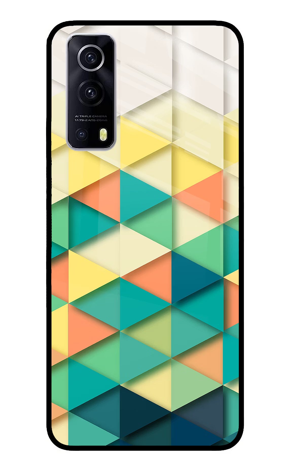 Abstract iQOO Z3 5G Glass Case