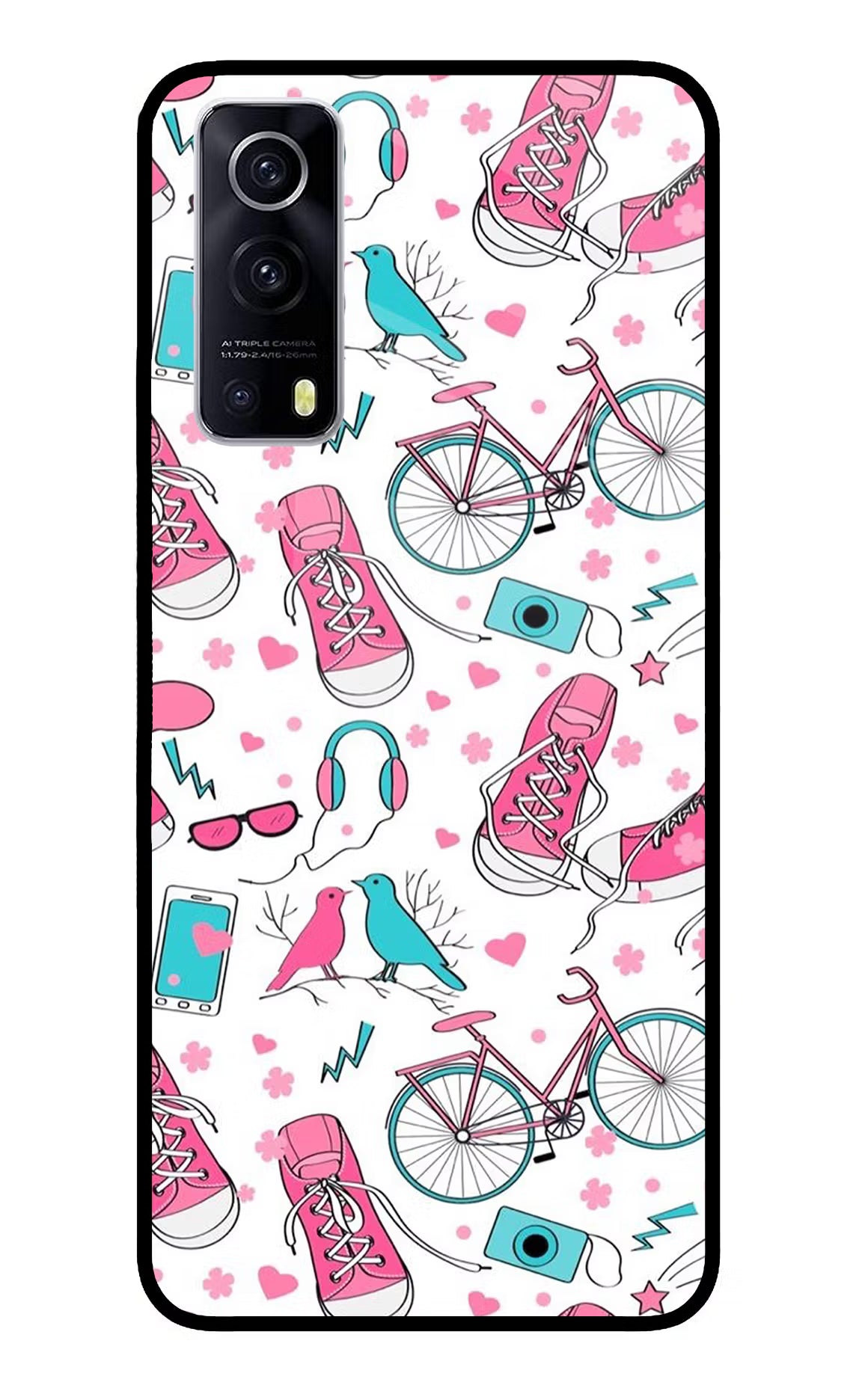 Artwork iQOO Z3 5G Glass Case Back Cover by Casekaro