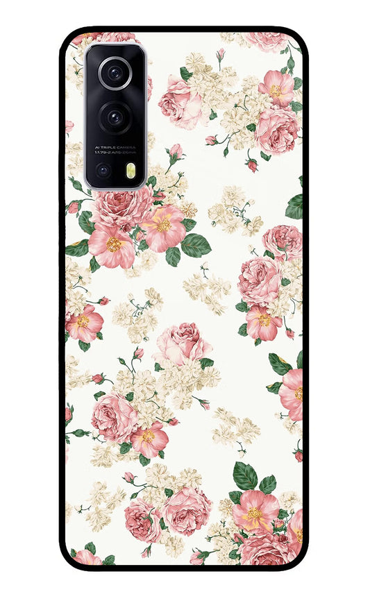 Flowers iQOO Z3 5G Glass Case