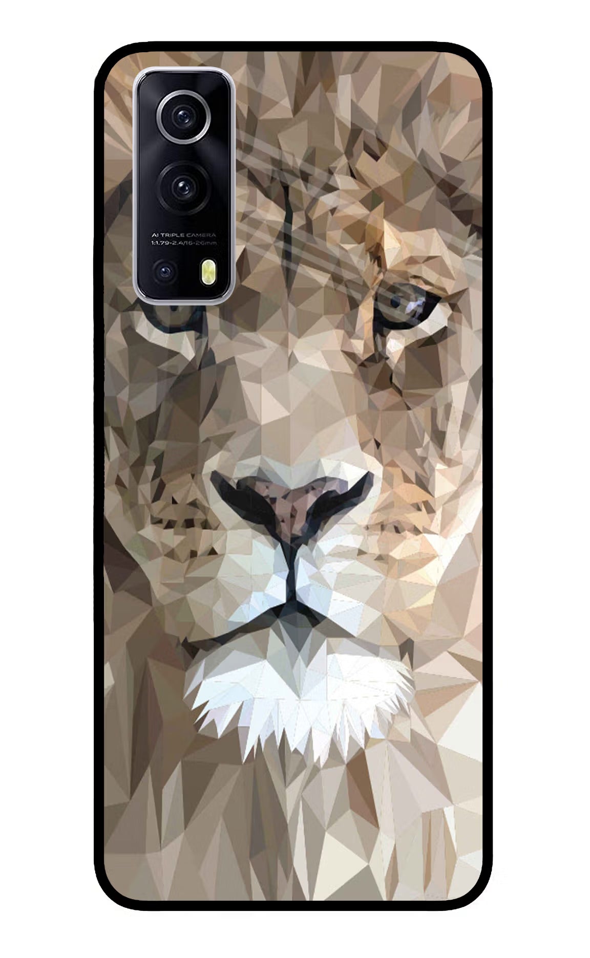 Lion Art iQOO Z3 5G Glass Case Back Cover by Casekaro
