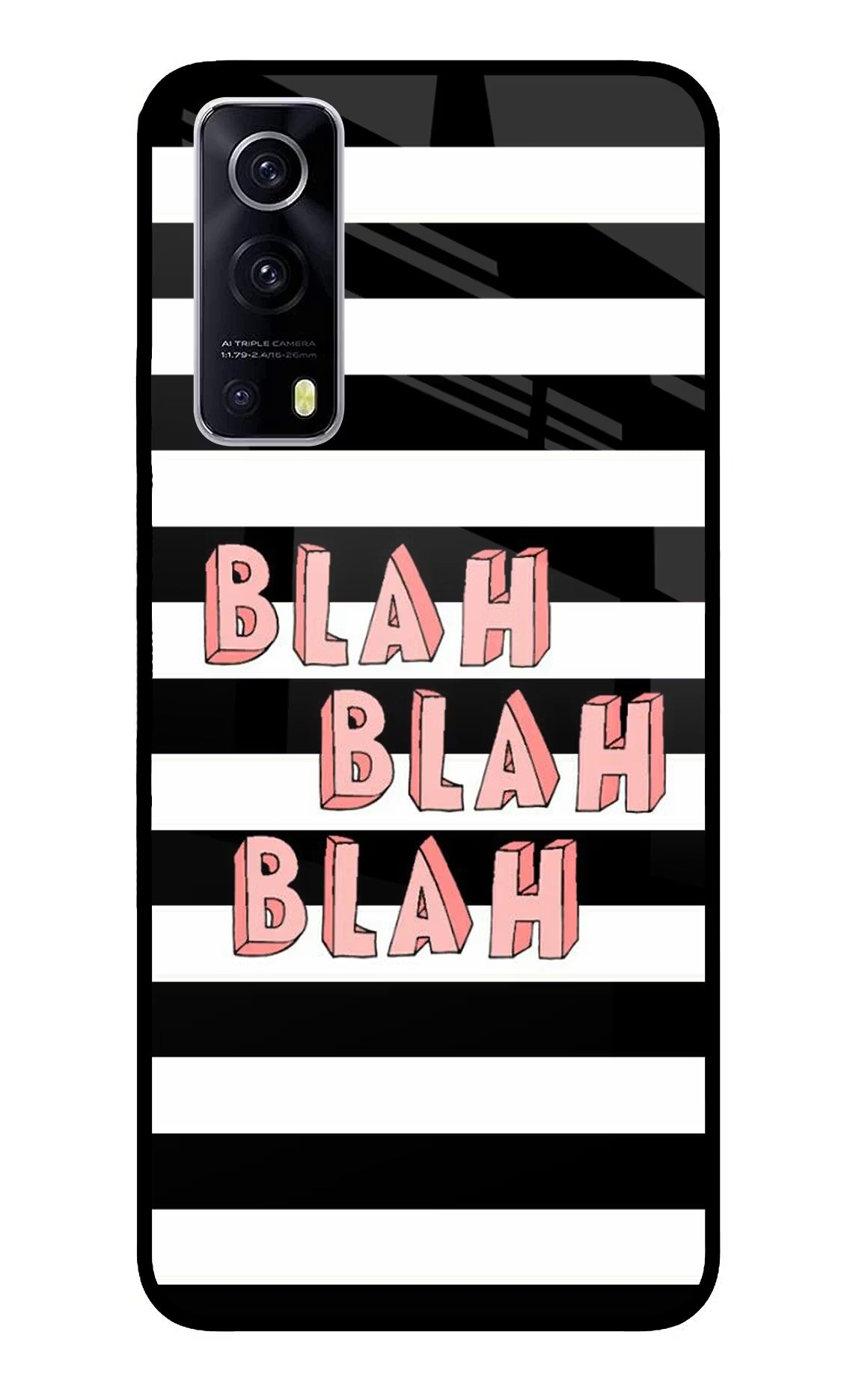 Blah Blah Blah iQOO Z3 5G Glass Case