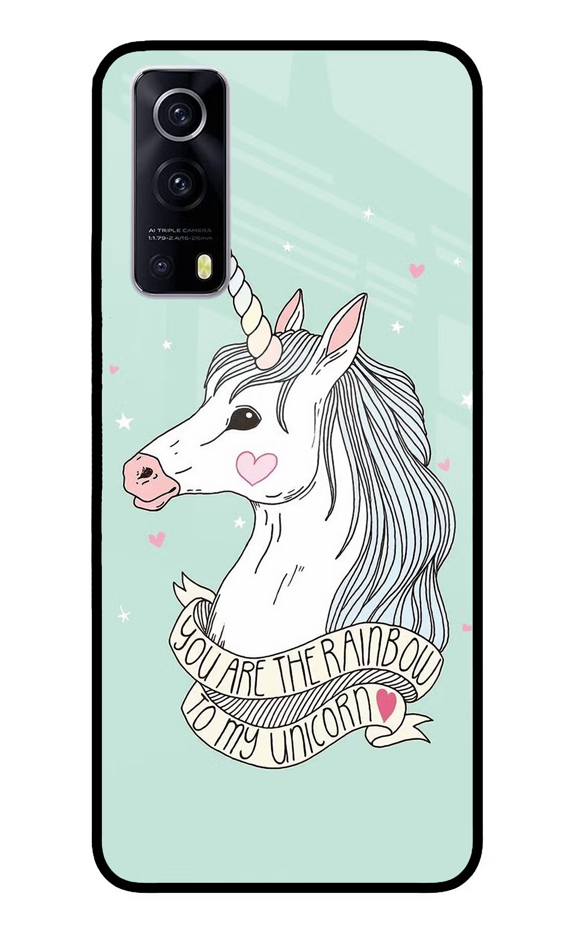 Unicorn Wallpaper iQOO Z3 5G Glass Case Back Cover by Casekaro