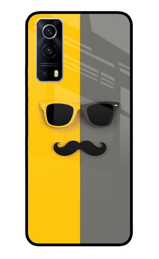 Sunglasses with Mustache iQOO Z3 5G Glass Case