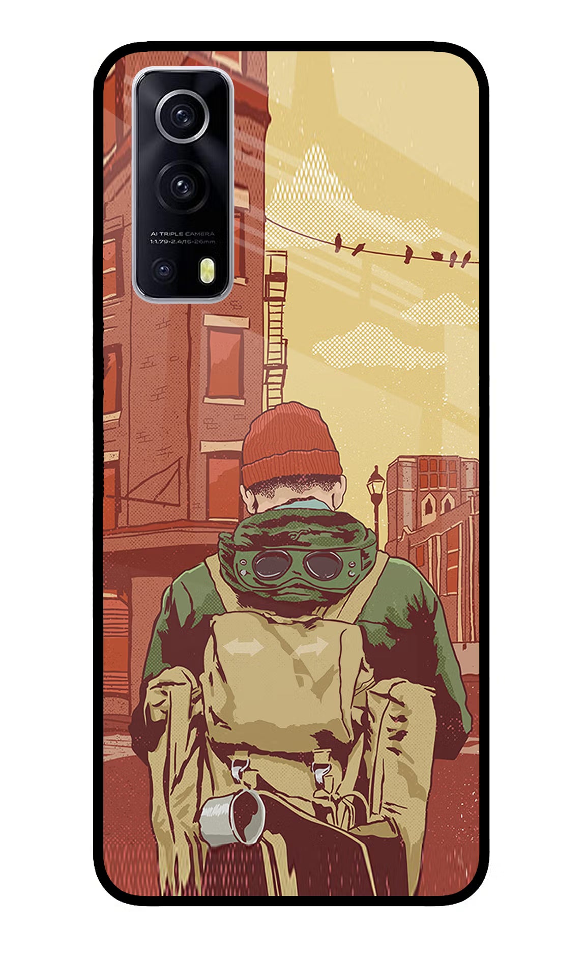 Adventurous iQOO Z3 5G Glass Case Back Cover by Casekaro