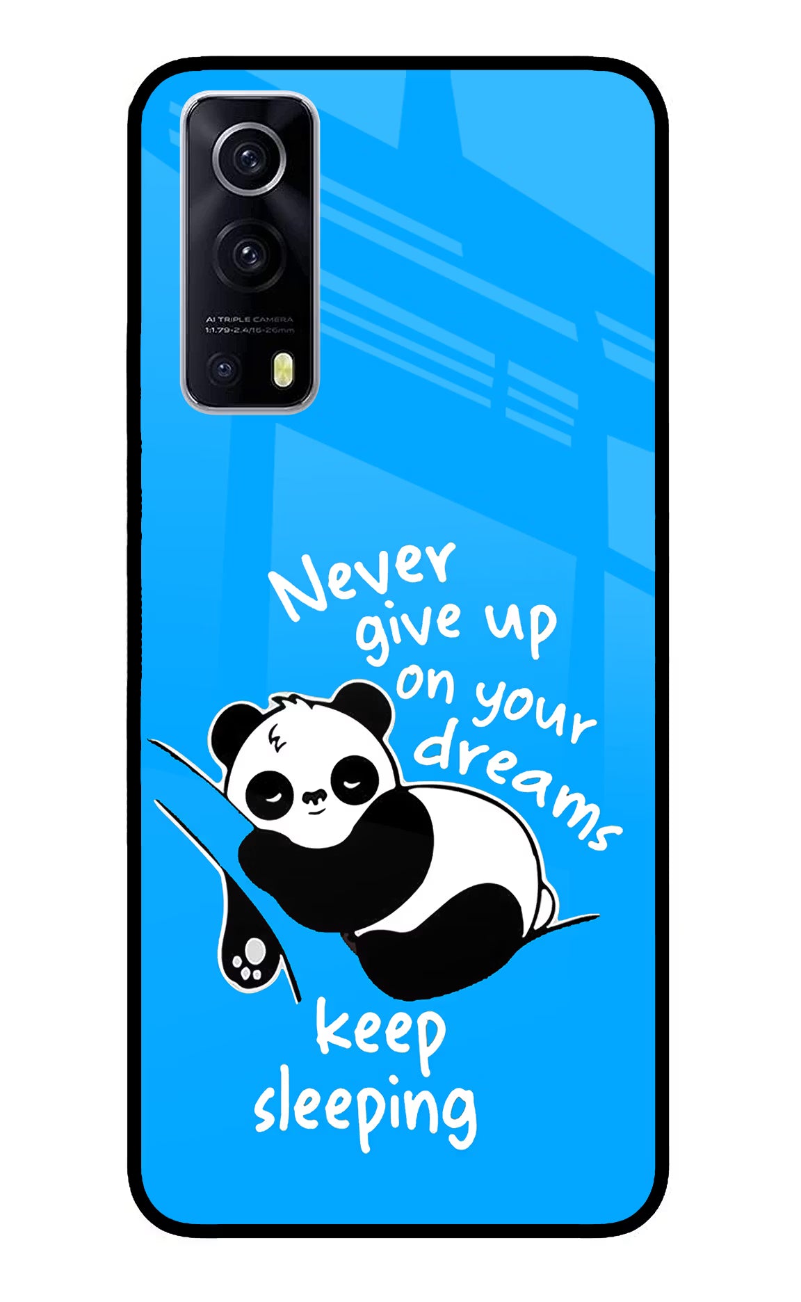 Keep Sleeping iQOO Z3 5G Glass Case Back Cover by Casekaro