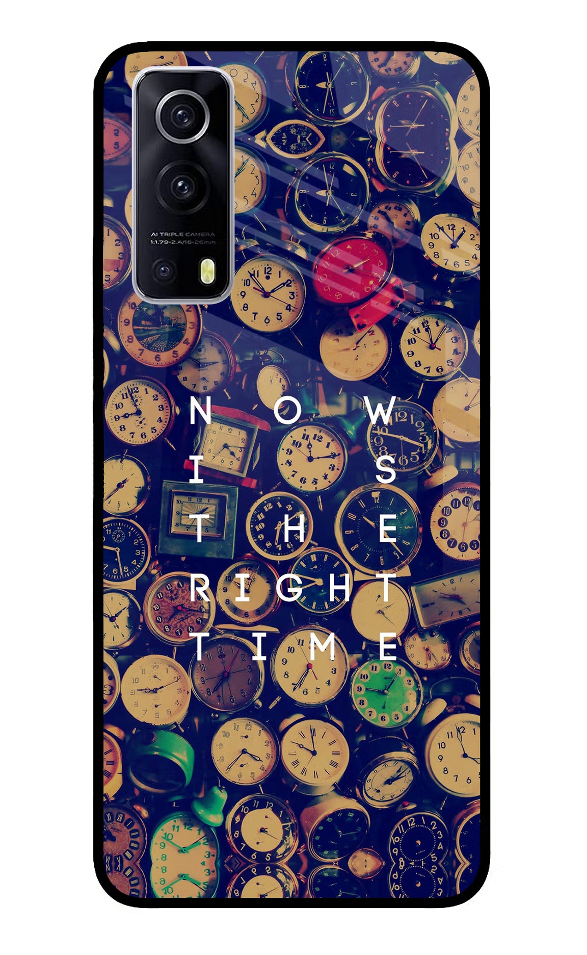 Now is the Right Time Quote iQOO Z3 5G Glass Case
