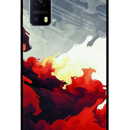 Fire Cloud iQOO Z3 5G Glass Case