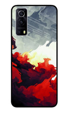Fire Cloud iQOO Z3 5G Glass Case