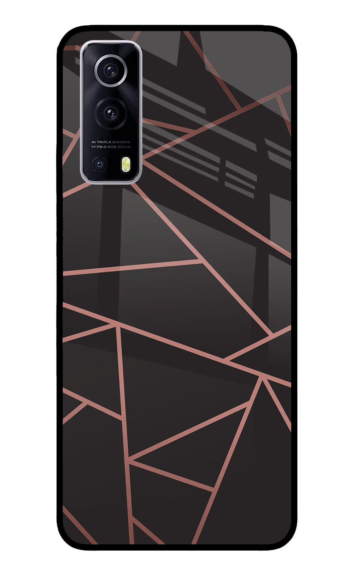 Geometric Pattern iQOO Z3 5G Glass Case Back Cover by Casekaro