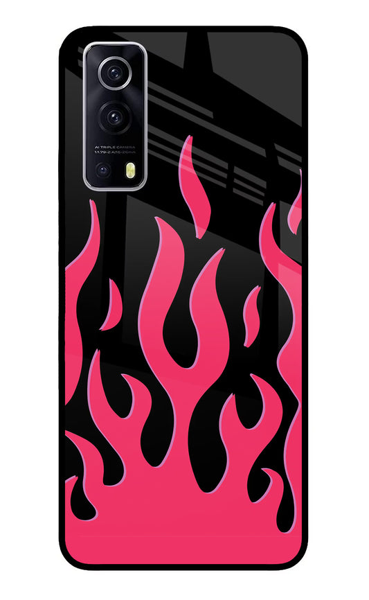 Fire Flames iQOO Z3 5G Glass Case