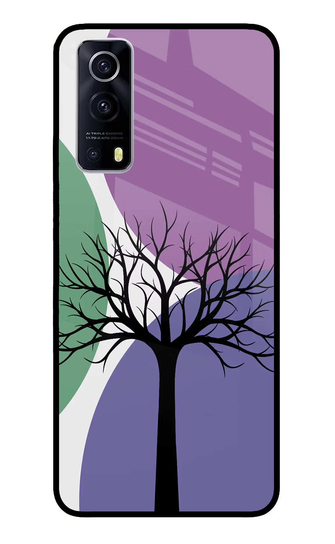 Tree Art iQOO Z3 5G Glass Case