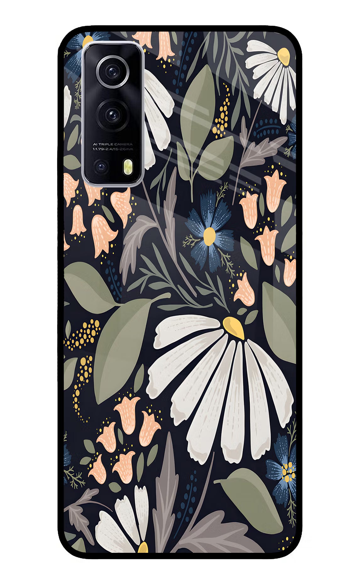 Flowers Art iQOO Z3 5G Glass Case