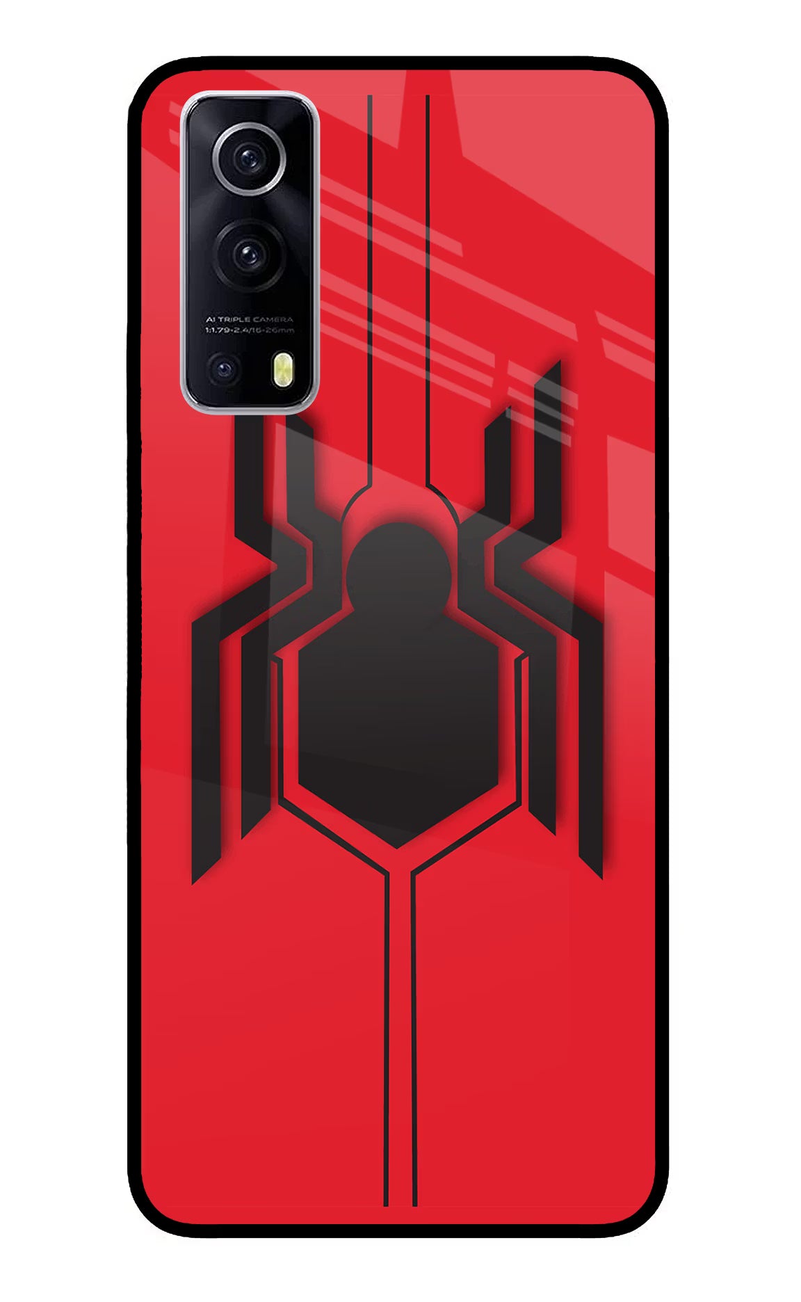 Spider iQOO Z3 5G Glass Case Back Cover by Casekaro