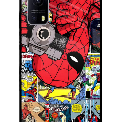 Spider Man iQOO Z3 5G Glass Case Back Cover by Casekaro