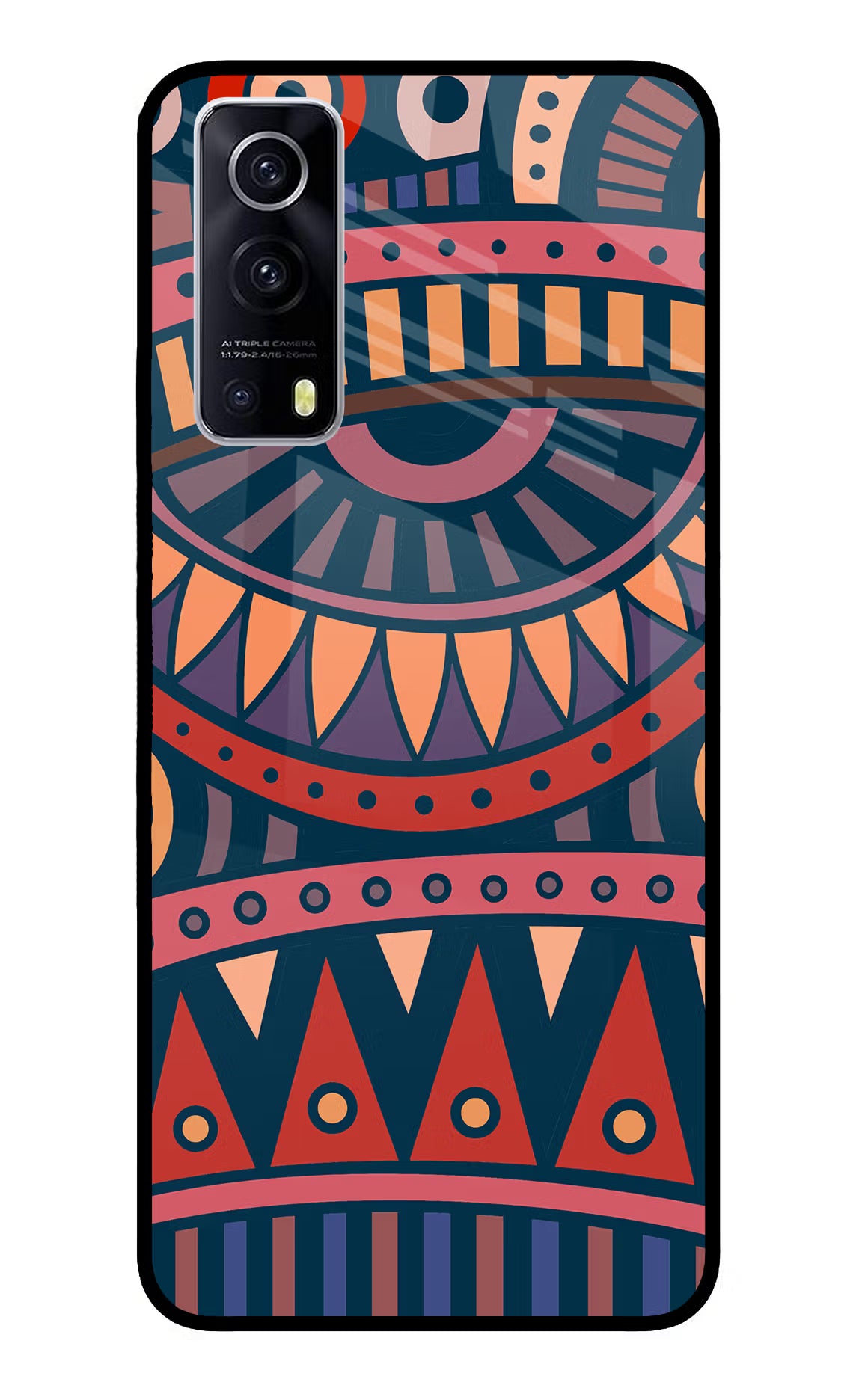 African Culture Design iQOO Z3 5G Glass Case