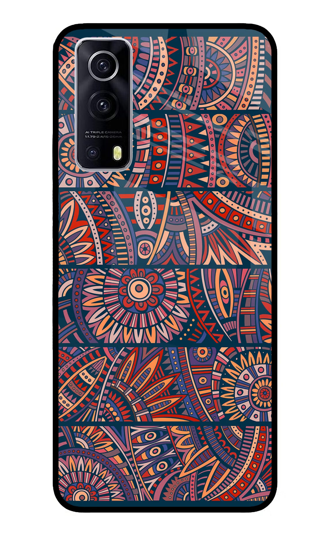 African Culture Design iQOO Z3 5G Glass Case Back Cover by Casekaro