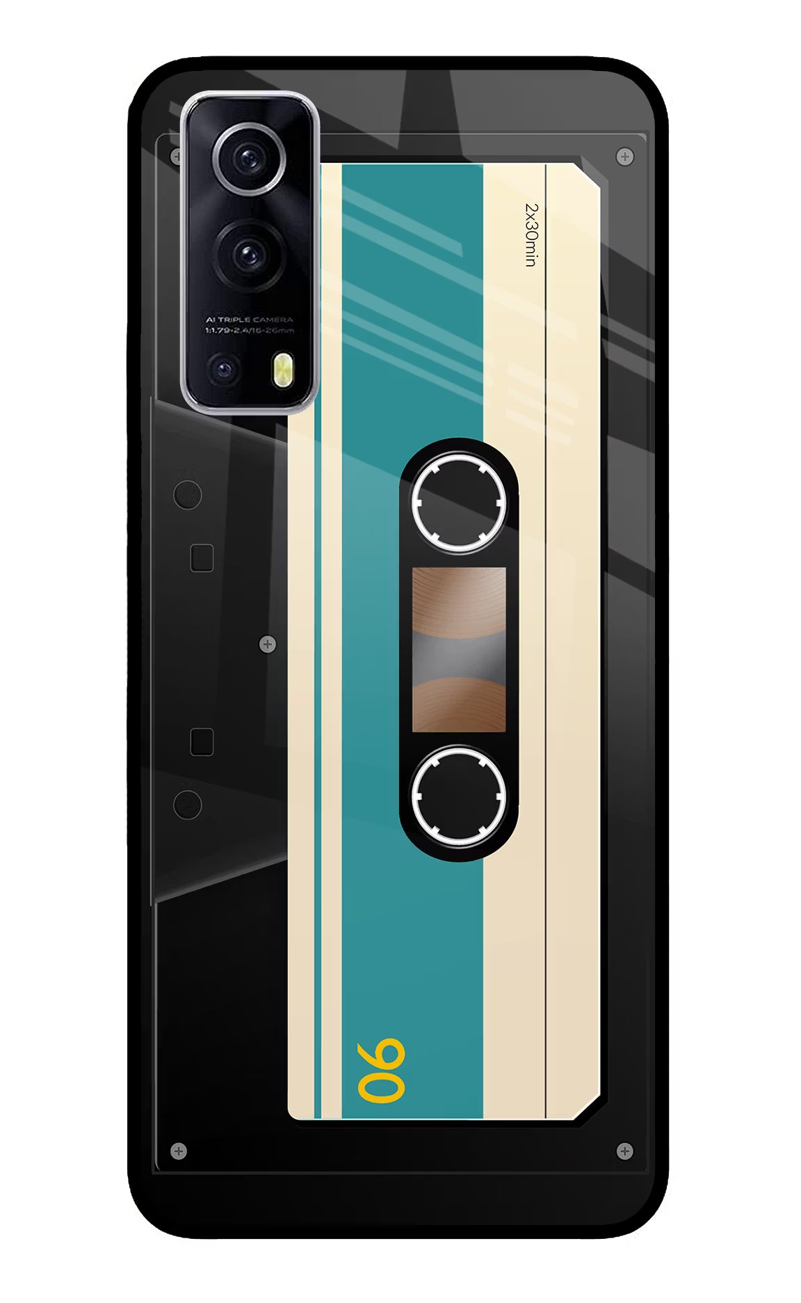 Cassette iQOO Z3 5G Glass Case Back Cover by Casekaro