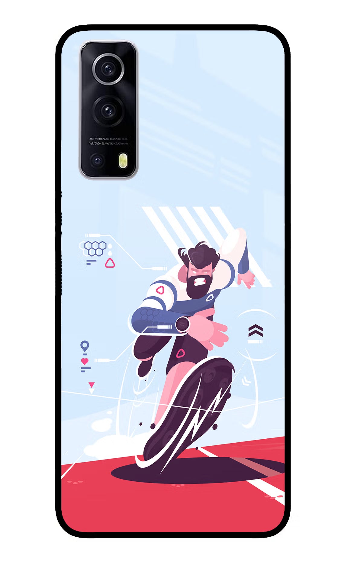 Run Pro iQOO Z3 5G Glass Case Back Cover by Casekaro