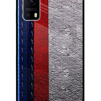 BMW Stripes iQOO Z3 5G Glass Case Back Cover by Casekaro