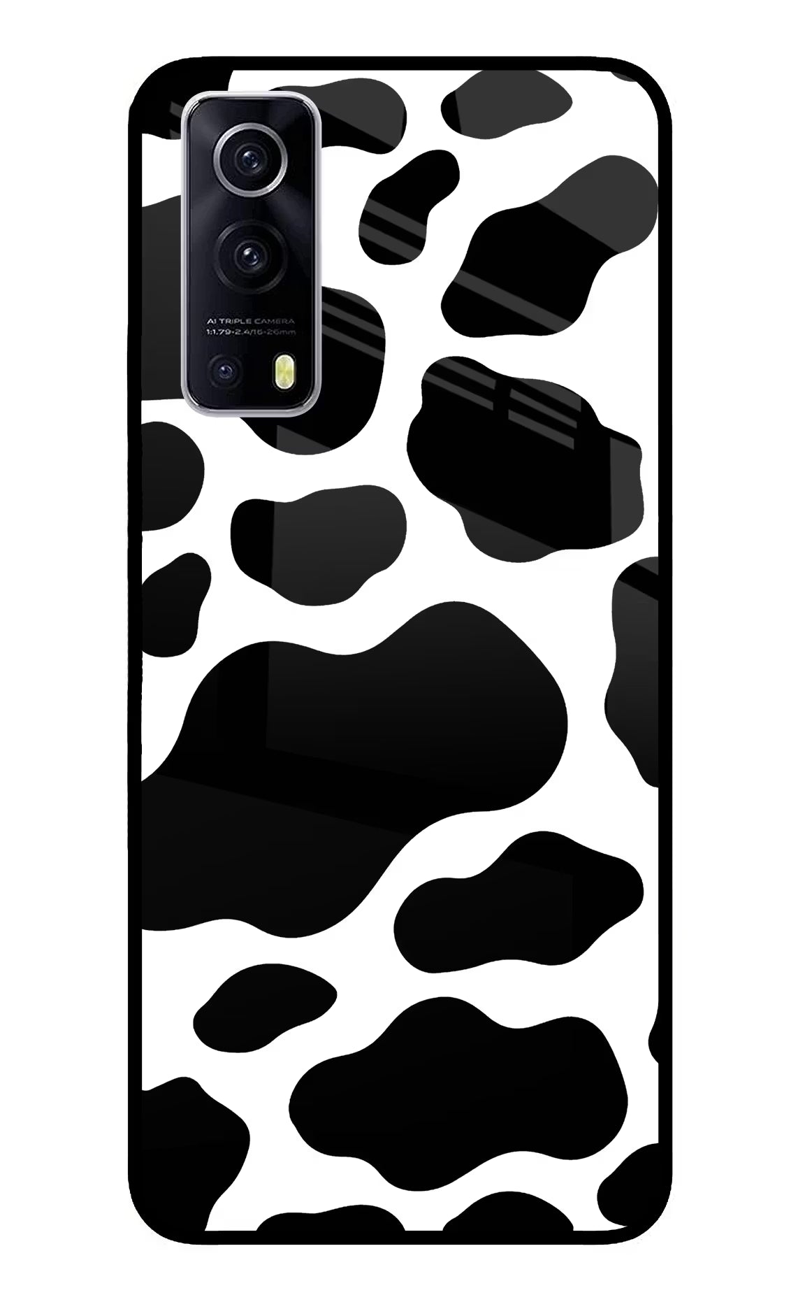 Cow Spots iQOO Z3 5G Glass Case Back Cover by Casekaro