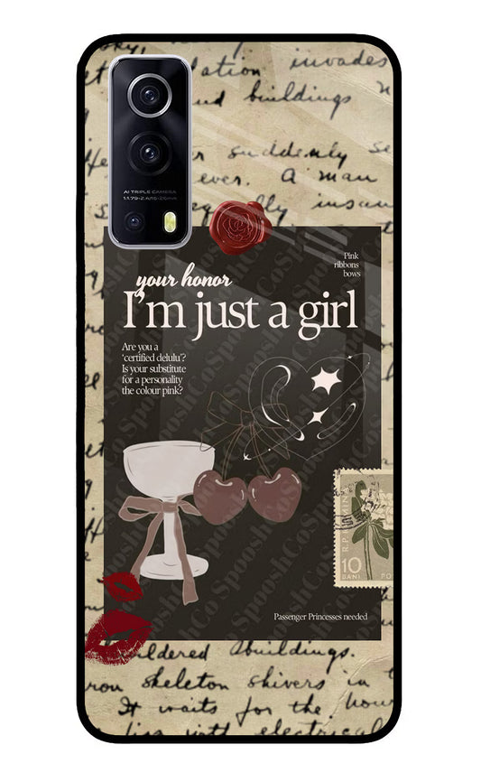 I am just a girl iQOO Z3 5G Glass Case