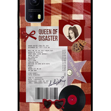 Queen of Disaster iQOO Z3 5G Glass Case Back Cover by Casekaro