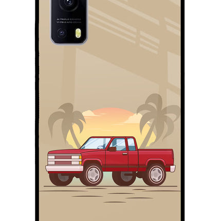 Desert Classic Drive iQOO Z3 5G Glass Case Back Cover by Casekaro
