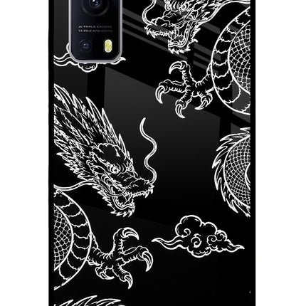 Twin Dragons iQOO Z3 5G Glass Case Back Cover by Casekaro