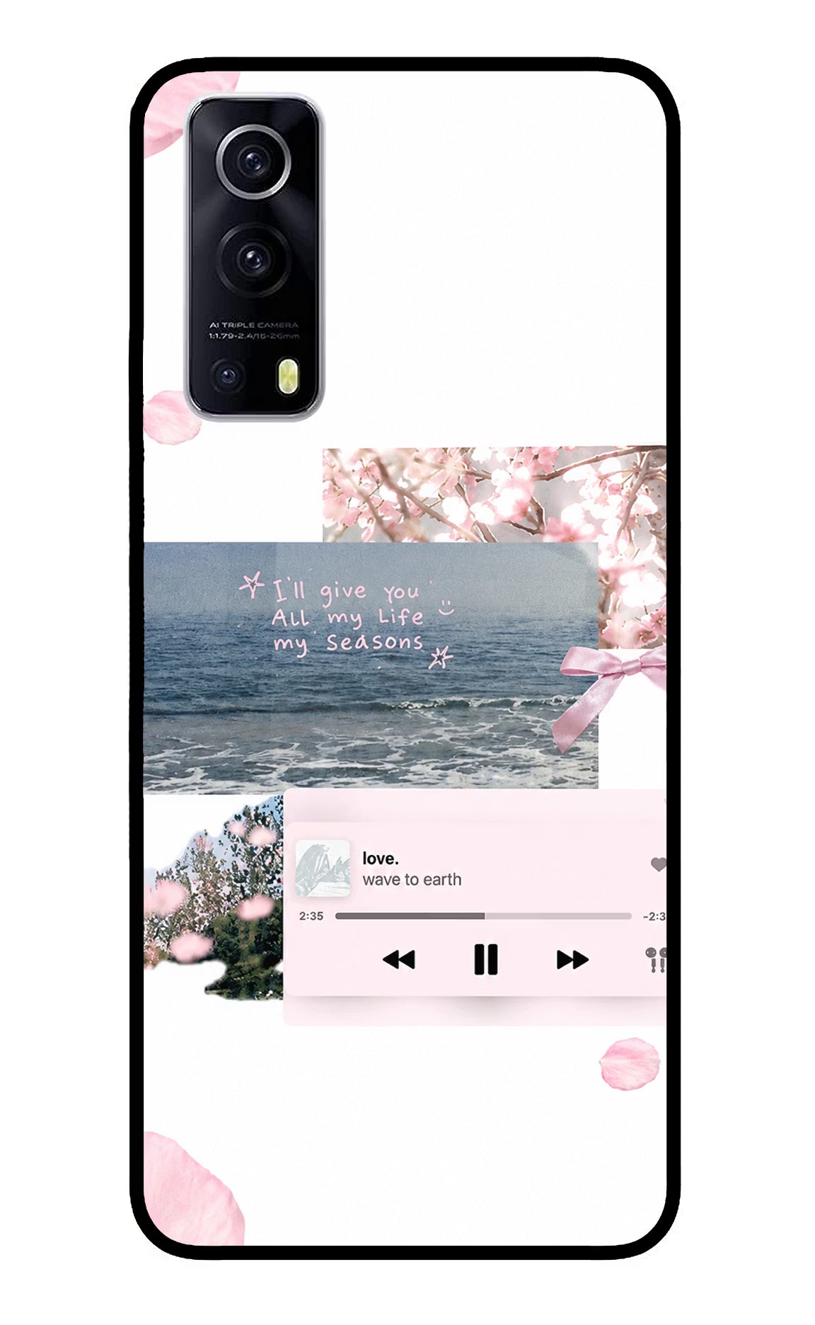 Wave to earth iQOO Z3 5G Glass Case Back Cover by Casekaro
