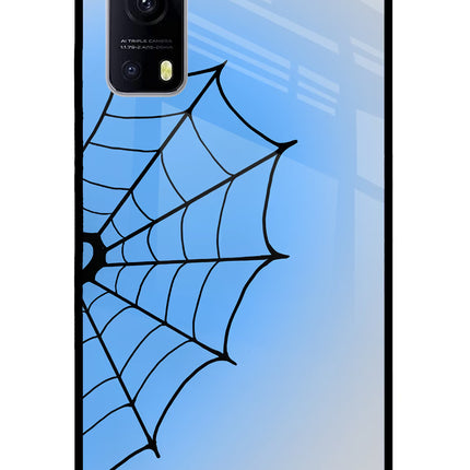 Blue Web iQOO Z3 5G Glass Case Back Cover by Casekaro