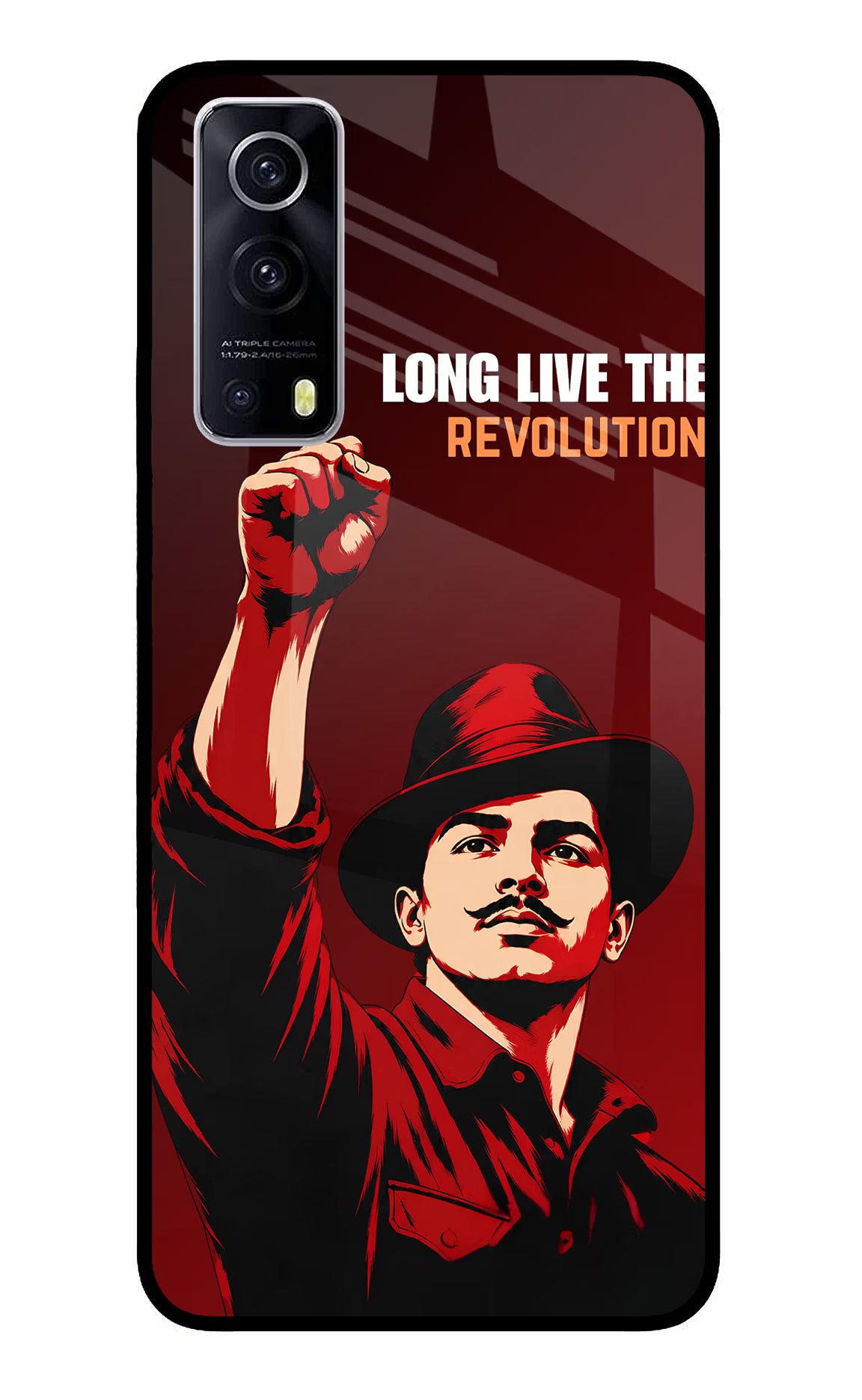 Bhagat Singh Revolution iQOO Z3 5G Glass Case