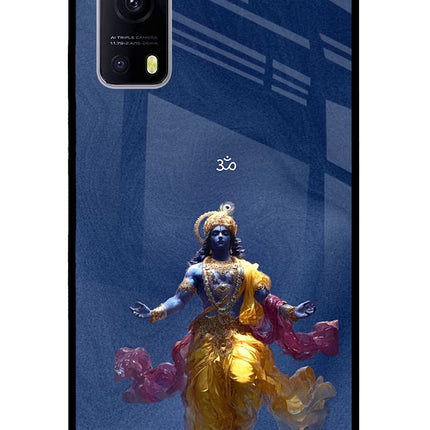 Cosmic Krishna iQOO Z3 5G Glass Case Back Cover by Casekaro