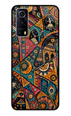 Folk Print iQOO Z3 5G Glass Case
