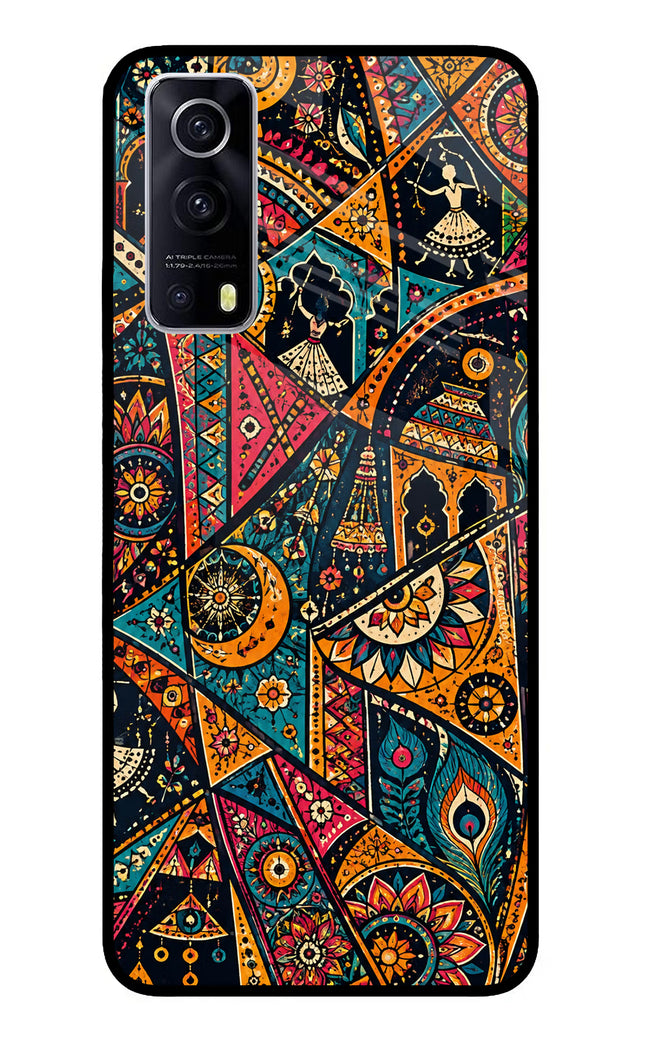 Folk Print iQOO Z3 5G Glass Case