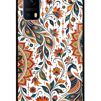 White Mayura iQOO Z3 5G Glass Case