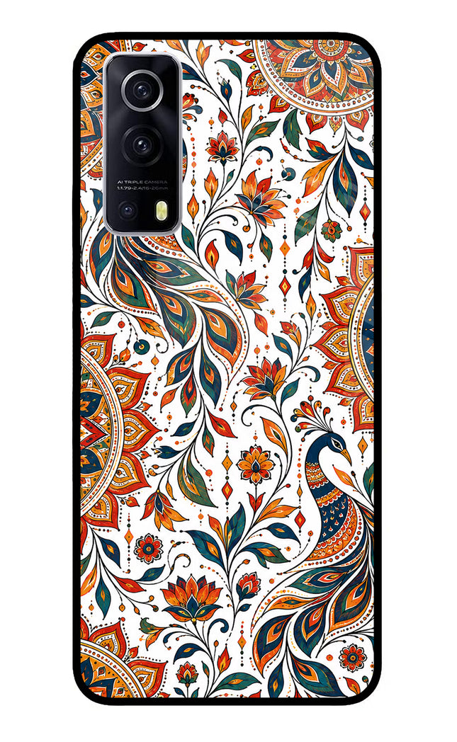 White Mayura iQOO Z3 5G Glass Case