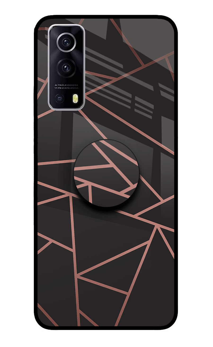 Geometric Pattern iQOO Z3 5G Pop Case, Glass case
