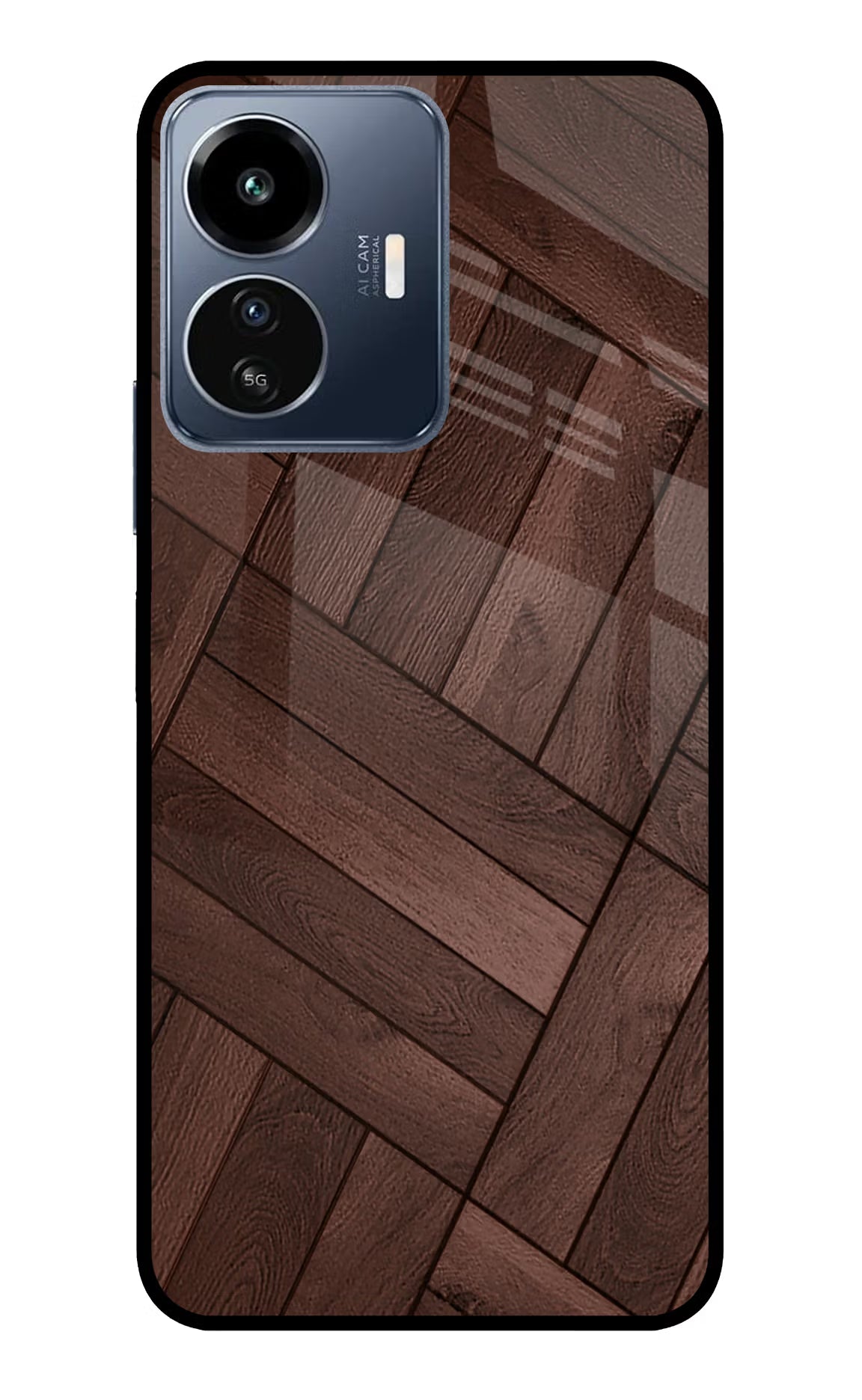 Wooden Texture Design IQOO Z6 Lite 5G Glass Case