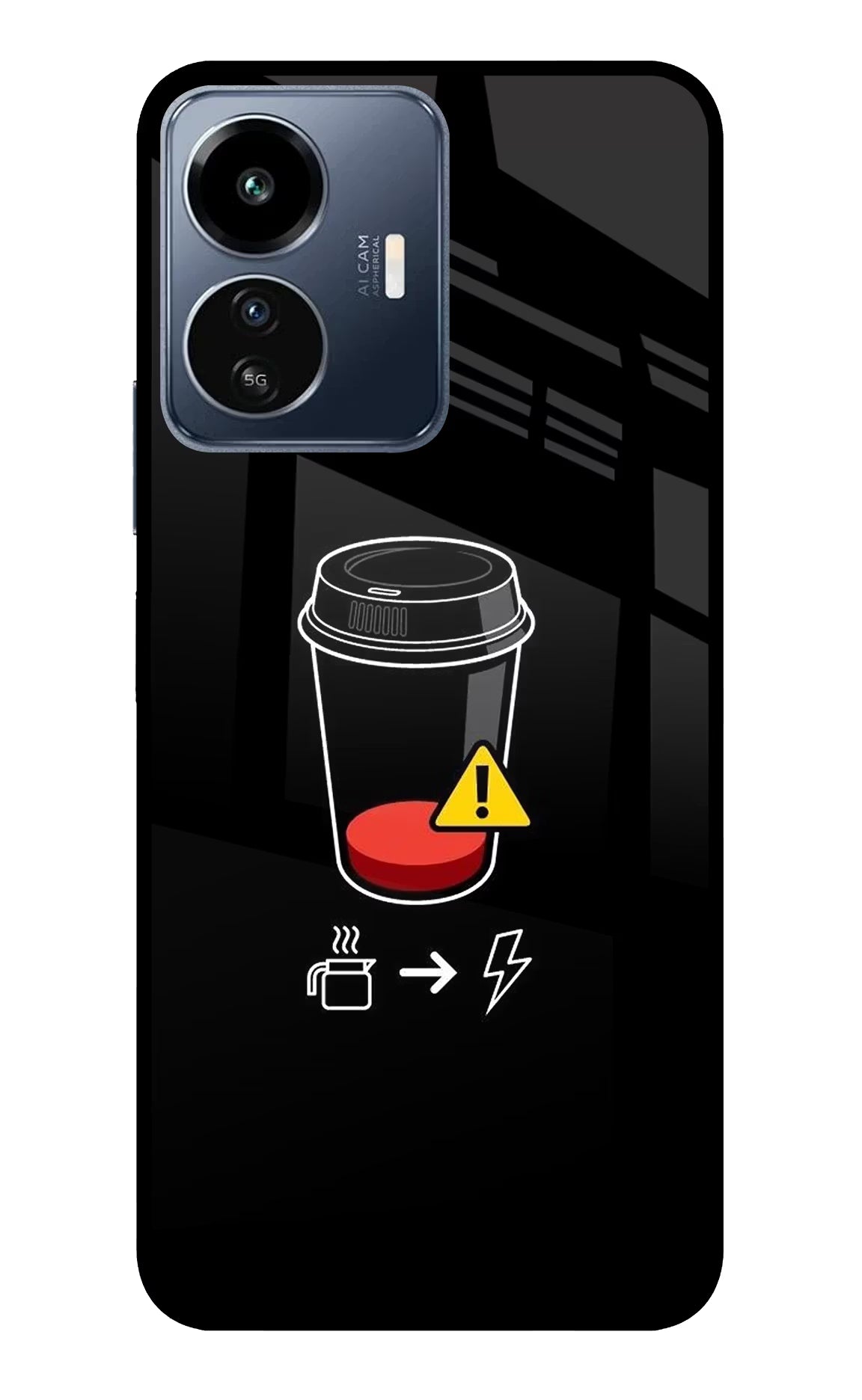 Coffee IQOO Z6 Lite 5G Glass Case