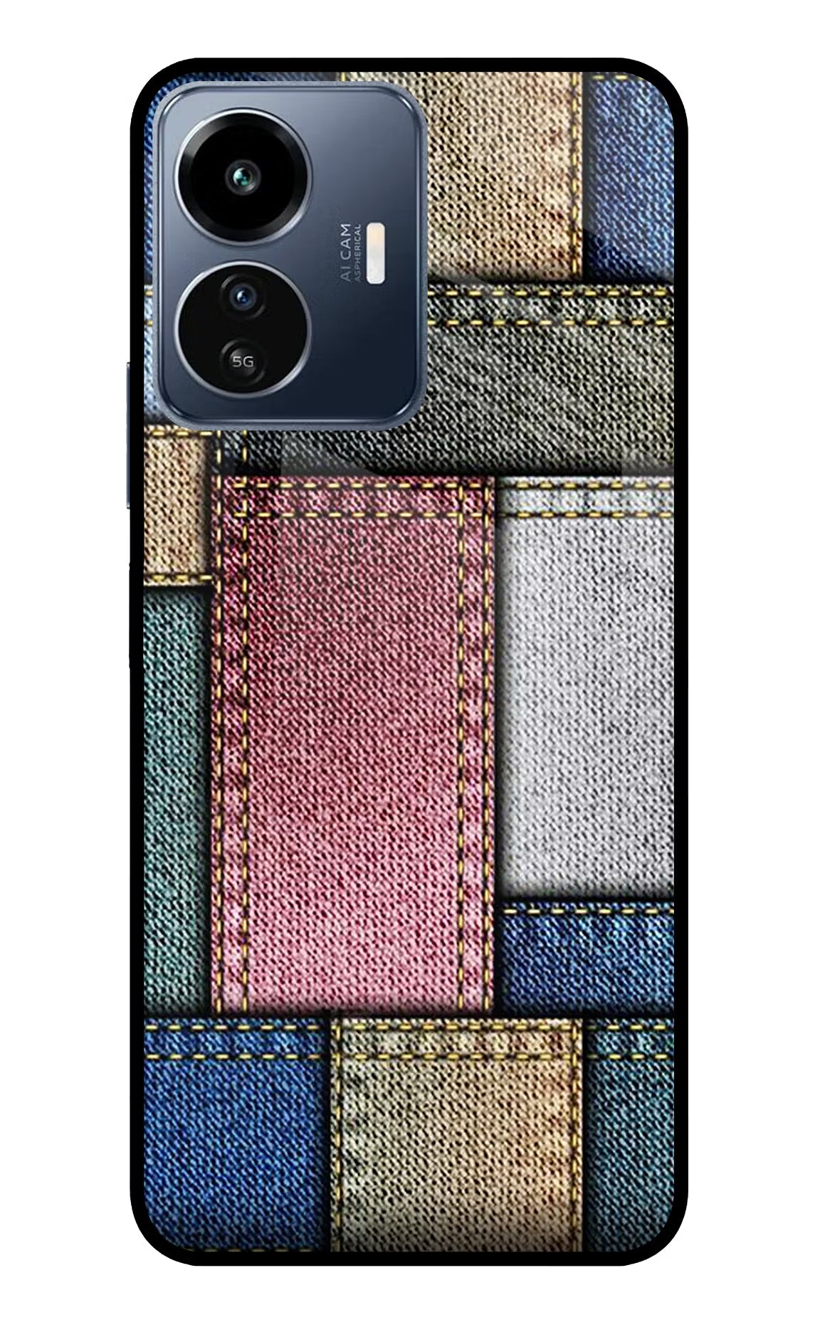 Multicolor Jeans IQOO Z6 Lite 5G Glass Case