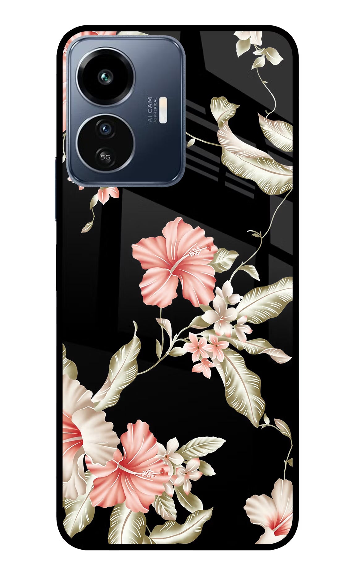 Flowers IQOO Z6 Lite 5G Glass Case